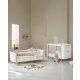 Oliver Furniture - Wood Mini+ Geschwisterset (Ergänzung f. Mini+ Babybett inkl. Umbauset Juniorbett, Weiß / Eiche)