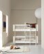 Oliver Furniture - Wood Mini+ halbhohes Etagenbett (68 x 162 cm) Weiß / Eiche