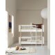 Oliver Furniture - Wood Mini+ halbhohes Etagenbett, 68x162 cm, Weiß / Eiche