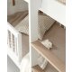Oliver Furniture - Wood Mini+ halbhohes Etagenbett, 68x162 cm, Weiß / Eiche