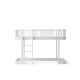 Oliver Furniture - Wood Original halbhohes Hochbett 138 cm, 90x200 cm, weiß - Leiter/Vorne