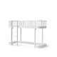 Oliver Furniture - Wood Original halbhohes Hochbett 138 cm, 90x200 cm, weiß - Leiter/Vorne