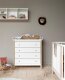 Oliver Furniture - Wood Wickelkommode 4 Schubladen Weiß / Eiche