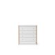 Oliver Furniture - Wood Kommode, 4 Schubladen, Weiß / Eiche