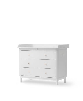 Oliver Furniture - Wood Wickelkommode 3 Schubladen Weiß