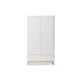 Oliver Furniture - Wood Kleiderschrank 2-türig, Weiß / Eiche