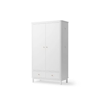 Oliver Furniture - Wood Kleiderschrank 2-türig, Weiß