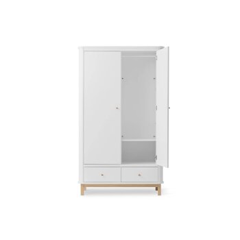 Oliver Furniture - Wood Kleiderschrank 2-türig, Weiß