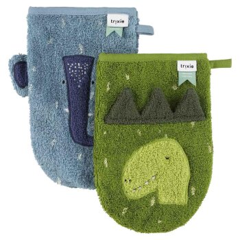 Trixie - Waschhandschuh 2-pack Mr. Dino - Mrs. Elephant (3)
