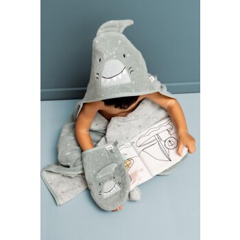 Trixie - Kapuzenbadetuch 75x75cm Mr. Shark