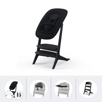 Cybex - Lemo Platinum Hochstuhl 4 in 1 Set Black