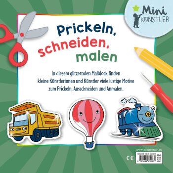 Coppenrath - Mini-Künstler - Mein erster Glitzer-Malspaß - Schneiden und Prickeln: Fahrzeug-Motive (5)