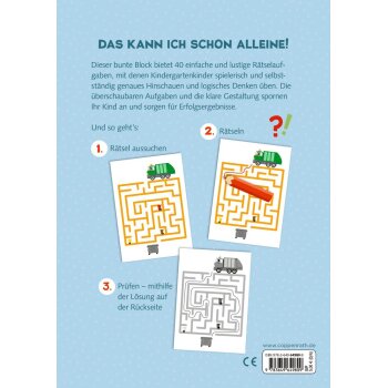 Coppenrath - Mein kleiner Kindergartenblock: Rätsel ohne Text - Fahrzeuge (5)