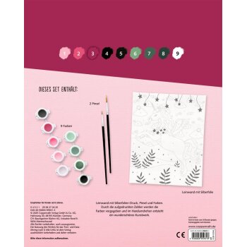 Coppenrath - 100% selbst gemacht - Malen nach Zahlen auf Leinwand: Einhorn