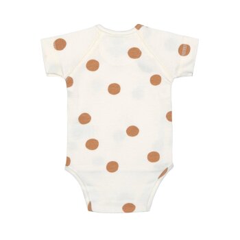 Lässig - Kurzarm-Body Big Dots Milky - Amerikanischer Ausschnitt, Gr. 62/68, 3-6 Monate