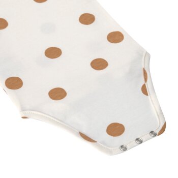 Lässig - Kurzarm-Body Big Dots Milky - Amerikanischer Ausschnitt, Gr. 62/68, 3-6 Monate