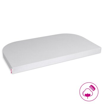 babybay - Jersey Spannbetttuch Deluxe ZARTGRAU (passend...