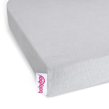 babybay - Jersey Spannbetttuch Deluxe ZARTGRAU (passend für Modell Maxi, Midi, Boxspring, Comfort und Comfort Plus)
