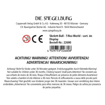 Die Spiegelburg - T-Rex World - Skelett-Ball, sort. (8)