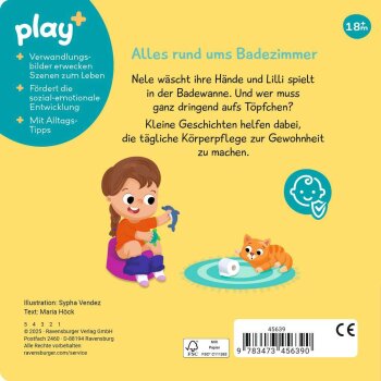 Ravensburger - Play+ Mein erstes Schiebebuch: Baden, Waschen, Zähne putzen