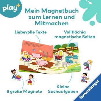 Ravensburger - Play+ Mein Spielmit-Magnetbuch: Komm, wir lernen Zählen