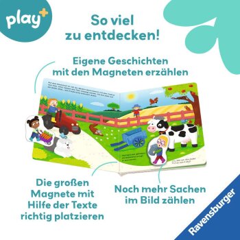 Ravensburger - Play+ Mein Spielmit-Magnetbuch: Komm, wir lernen Zählen