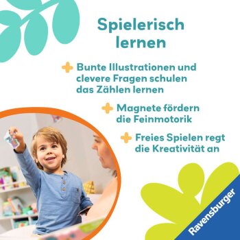 Ravensburger - Play+ Mein Spielmit-Magnetbuch: Komm, wir lernen Zählen