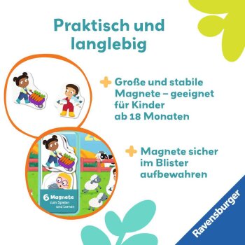 Ravensburger - Play+ Mein Spielmit-Magnetbuch: Komm, wir lernen Zählen