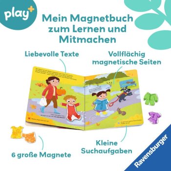 Ravensburger - Play+ Mein Spielmit-Magnetbuch: Komm, wir lernen Farben