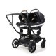 Emmaljunga - Double Sento Urban Zwillings- und Geschwisterkinderwagen Graphite