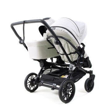 Emmaljunga - Double Sento Urban Zwillings- und Geschwisterkinderwagen Pearl Grey