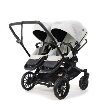 Emmaljunga - Double Sento Urban Zwillings- und Geschwisterkinderwagen Pearl Grey