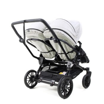 Emmaljunga - Double Sento Urban Zwillings- und Geschwisterkinderwagen Pearl Grey