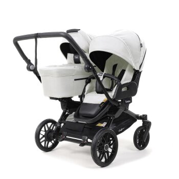 Emmaljunga - Double Sento Urban Zwillings- und Geschwisterkinderwagen Pearl Grey