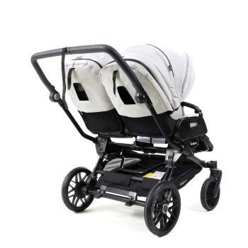 Emmaljunga - Double Sento Urban Zwillings- und Geschwisterkinderwagen Pearl Grey
