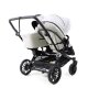 Emmaljunga - Double Sento Urban Zwillings- und Geschwisterkinderwagen Pearl Grey