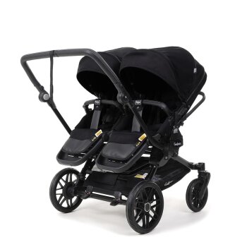 Emmaljunga - Double Sento Urban Zwillings- und Geschwisterkinderwagen Black