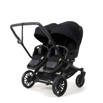 Emmaljunga - Double Sento Urban Zwillings- und Geschwisterkinderwagen Black