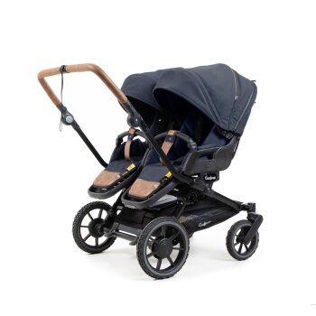 Emmaljunga - Double Sento Outdoor Zwillings- und Geschwisterkinderwagen Dark Navy