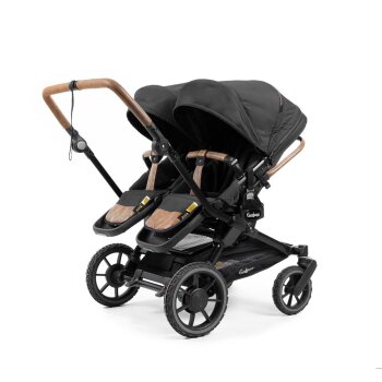 Emmaljunga - Double Sento Outdoor Zwillings- und Geschwisterkinderwagen Black