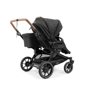 Emmaljunga - Double Sento Outdoor Zwillings- und Geschwisterkinderwagen Black