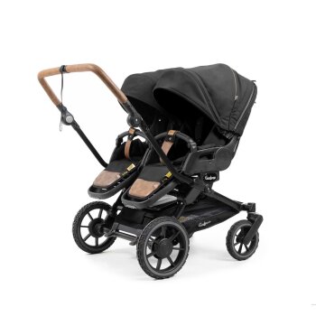 Emmaljunga - Double Sento Outdoor Zwillings- und Geschwisterkinderwagen Black