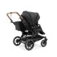 Emmaljunga - Double Sento Outdoor Zwillings- und Geschwisterkinderwagen Black