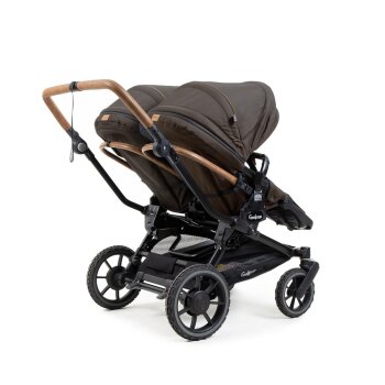 Emmaljunga - Double Sento Outdoor Zwillings- und Geschwisterkinderwagen Brown