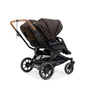 Emmaljunga - Double Sento Outdoor Zwillings- und Geschwisterkinderwagen Brown