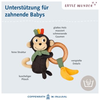 Die Spiegelburg - Little Wonder - Holz-Ringrassel Affe (3)