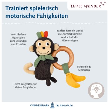 Die Spiegelburg - Little Wonder - Holz-Ringrassel Affe (3)