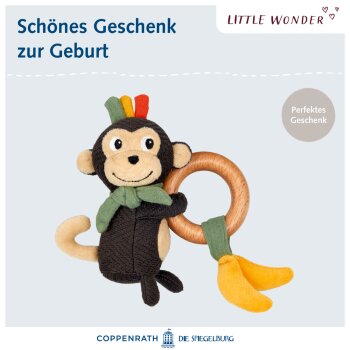 Die Spiegelburg - Little Wonder - Holz-Ringrassel Affe (3)