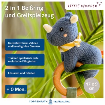 Die Spiegelburg - Little Wonder - Holz-Ringrassel Nashorn...