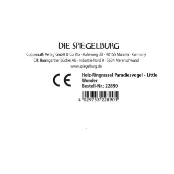 Die Spiegelburg - Little Wonder - Holz-Ringrassel Paradiesvogel (3)
